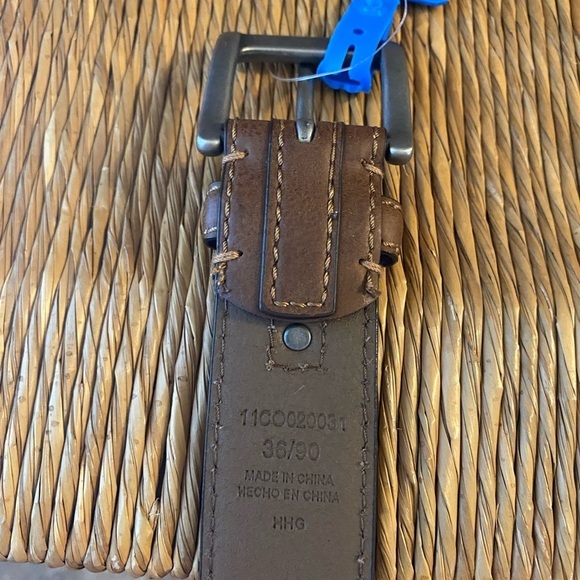 🆕 Columbia Men’s Logo Everyday Casual Dress Brown Belt Sz 36 leather lined NWT - Picture 5 of 10